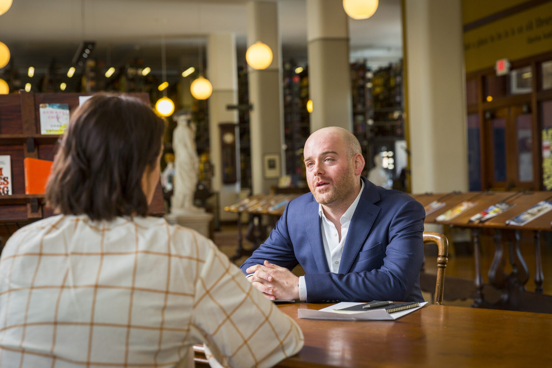 Attorney consulting with a client about their case