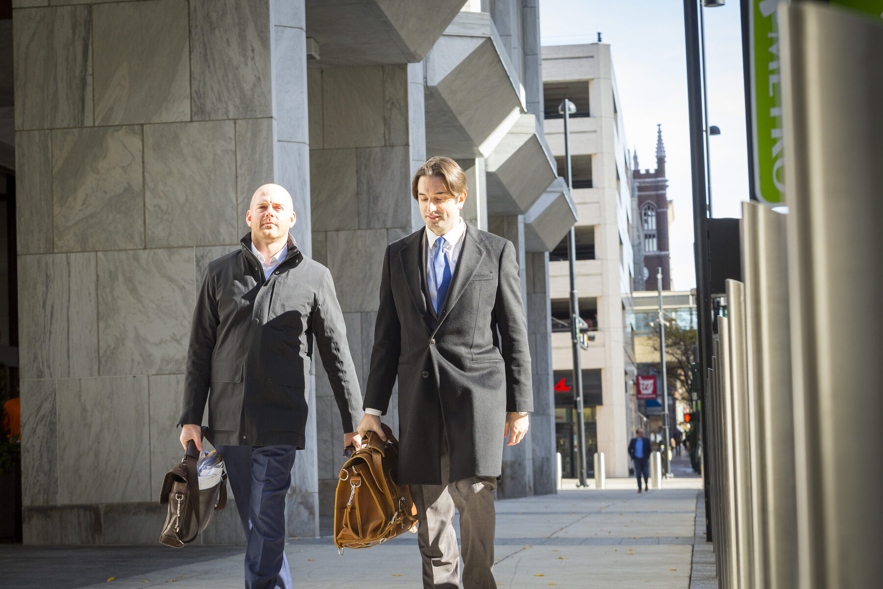 Person walking after an accident, considering their legal options